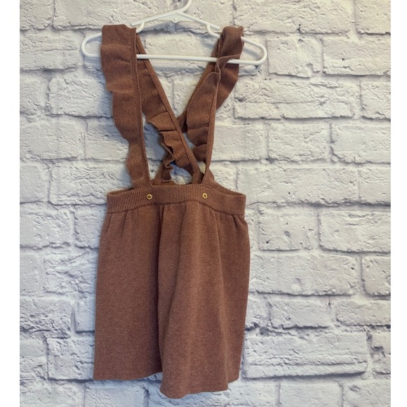NWT H&M Knit Jumper Skirt Ruffle Suspender Straps‎ 2T - Picture 1 of 5
